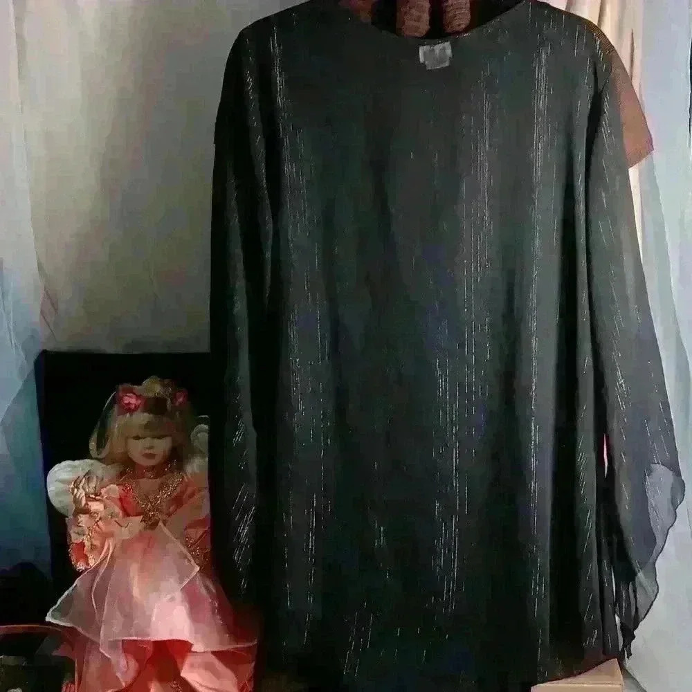 enchanted xl sheer black metallic top - Picture 6 of 6